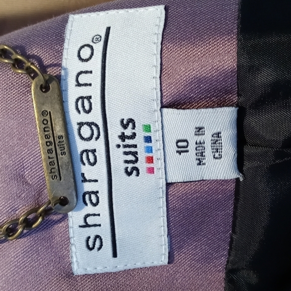 NWT Silk Sharagano mauve suit balzer/skirt suit size 10 - Picture 9 of 17